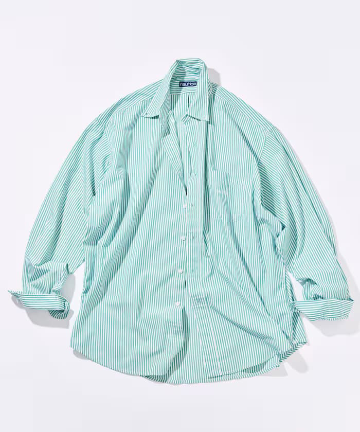 寬版條紋 BD襯衫