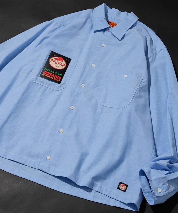 別注 牛津布短版長袖工作襯衫