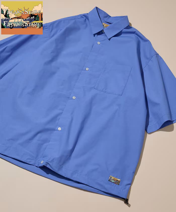 束繩短版短袖襯衫