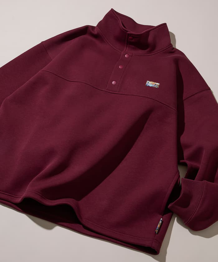 寬版束繩空氣丹波布單點logo快扣衛衣