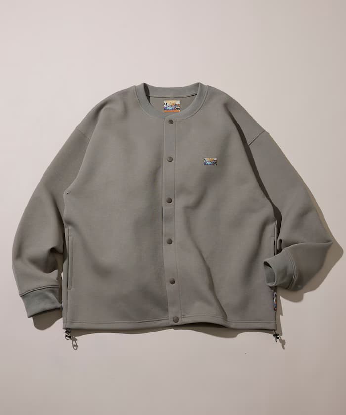 寬版空氣丹寶爾單點logo束繩衛衣針織開衫