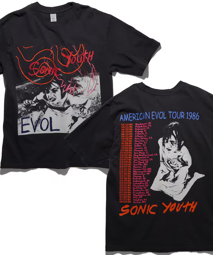 SONIC YOUTH EVOL 圓領樂隊T恤