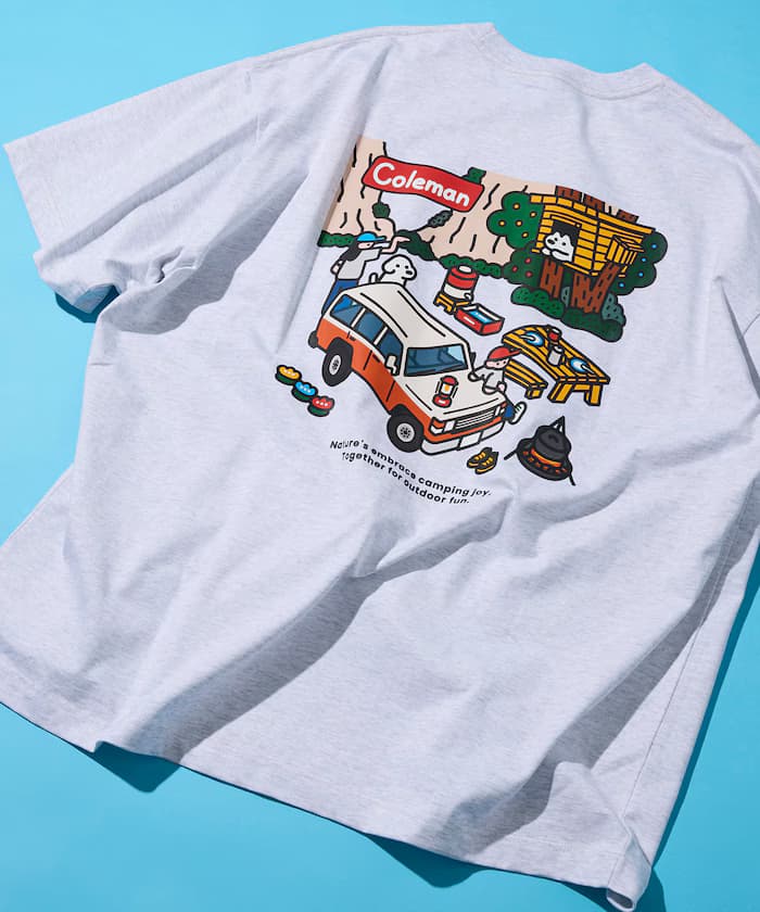 Coleman×matsui×FREAK'S STORE 聯名限定 背面印花 圓領T恤/Rocky Camping