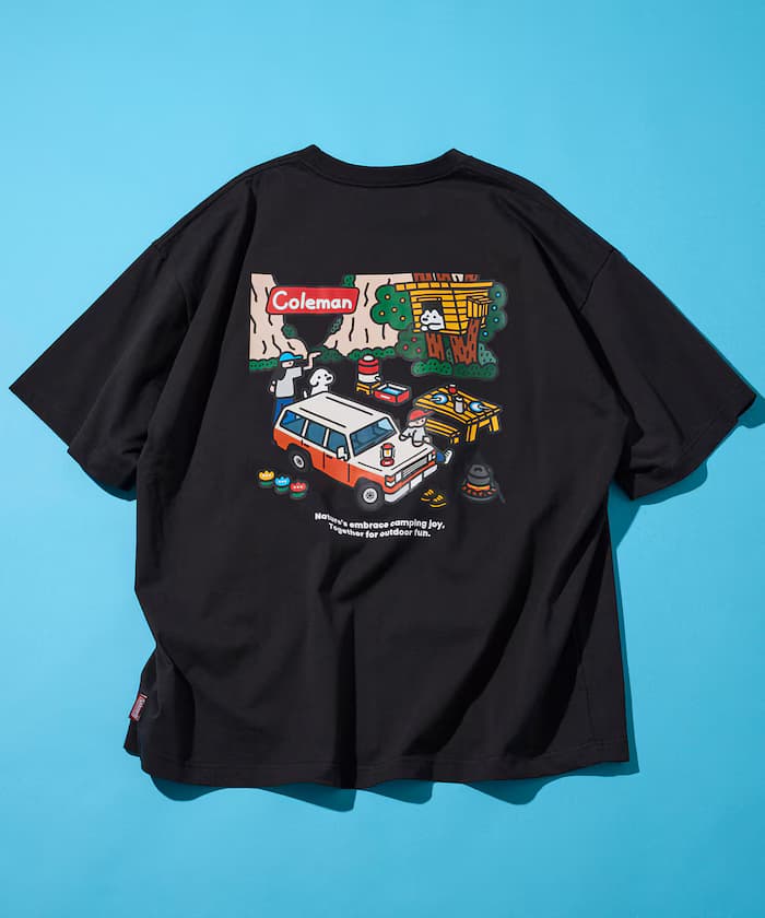 Coleman×matsui×FREAK'S STORE 聯名限定 背面印花 圓領T恤/Rocky Camping