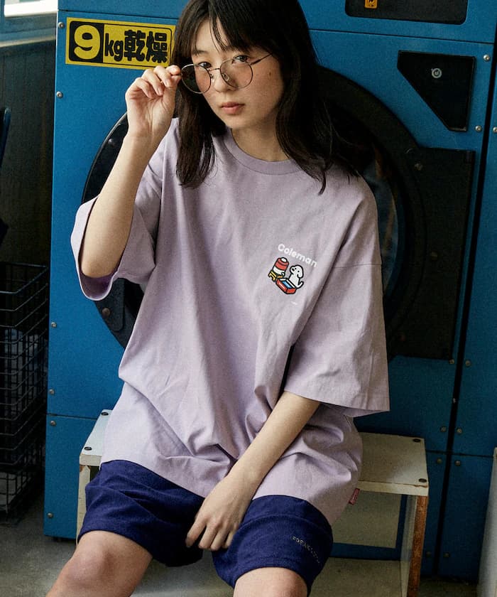 Coleman×matsui×FREAK'S STORE 聯名限定 背面印花 圓領T恤/Rocky Camping