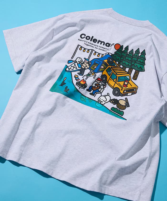 Coleman×matsui×FREAK'S STORE 聯名限定 背面印花 圓領T恤/Lake Side