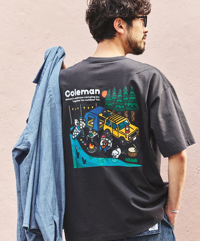 Coleman×matsui×FREAK'S STORE 聯名限定 背面印花 圓領T恤/Lake Side