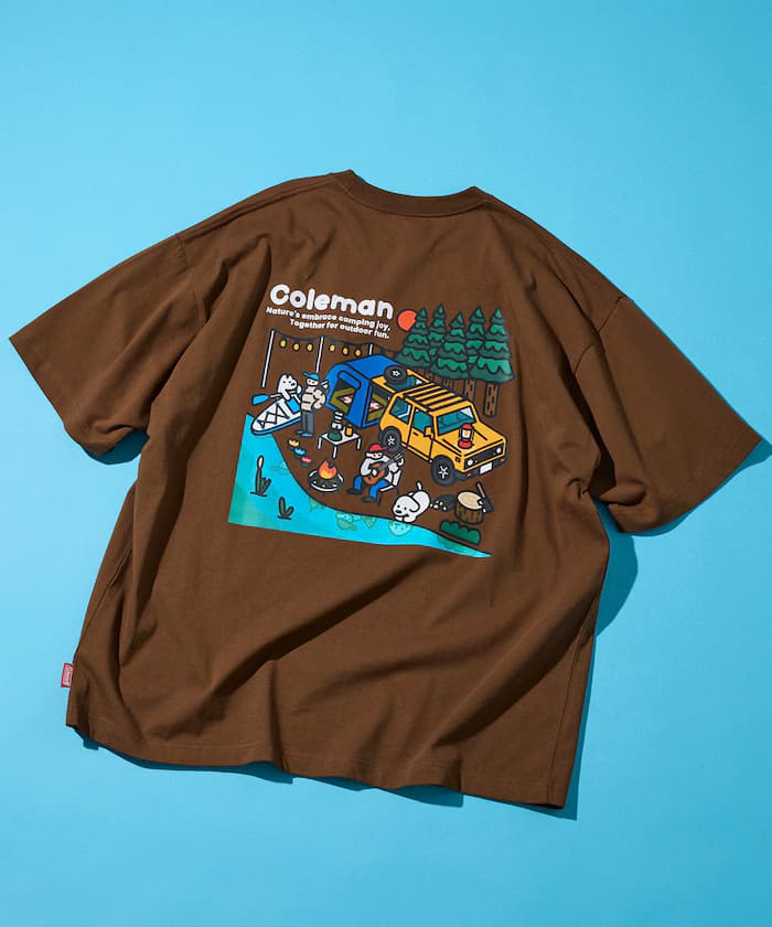 Coleman×matsui×FREAK'S STORE 聯名限定 背面印花 圓領T恤/Lake Side