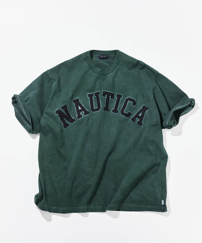 寬版顏料染短袖拱形logo T恤