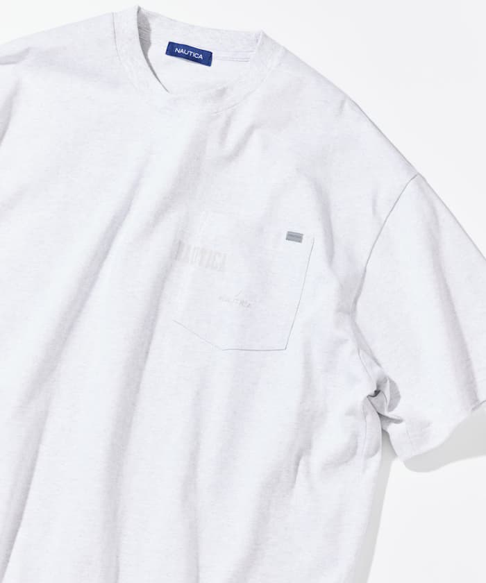 寬版隱藏logo短袖口袋T恤