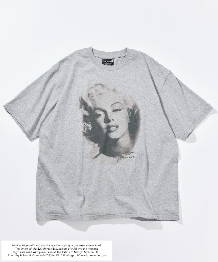 瑪麗蓮夢露 裂紋臉部印花 短袖T恤