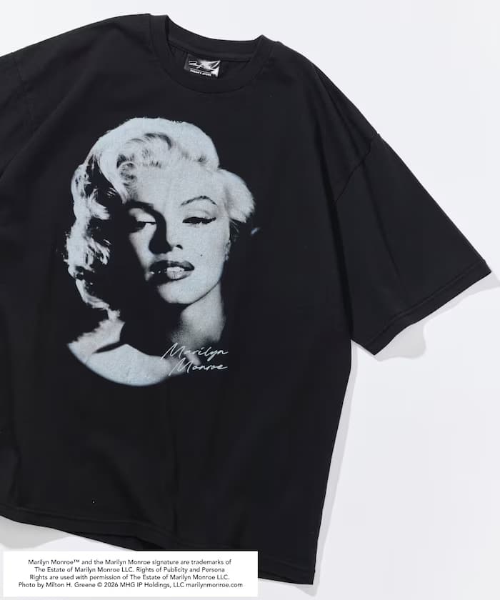 瑪麗蓮夢露 裂紋臉部印花 短袖T恤