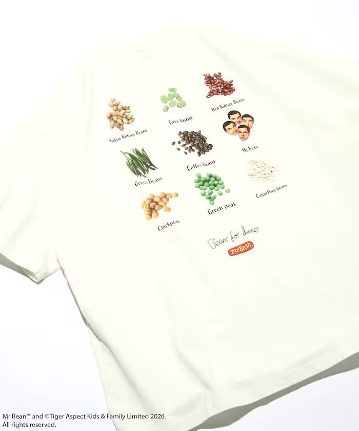 Mr. Bean/ミスタービーン Beans Tee ビーンズ 圓領背部印花T恤