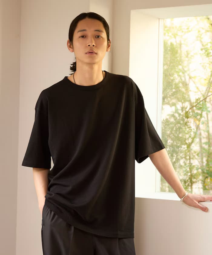SUPER MERINO WOOL×INKEEP 圓領短版短袖T恤