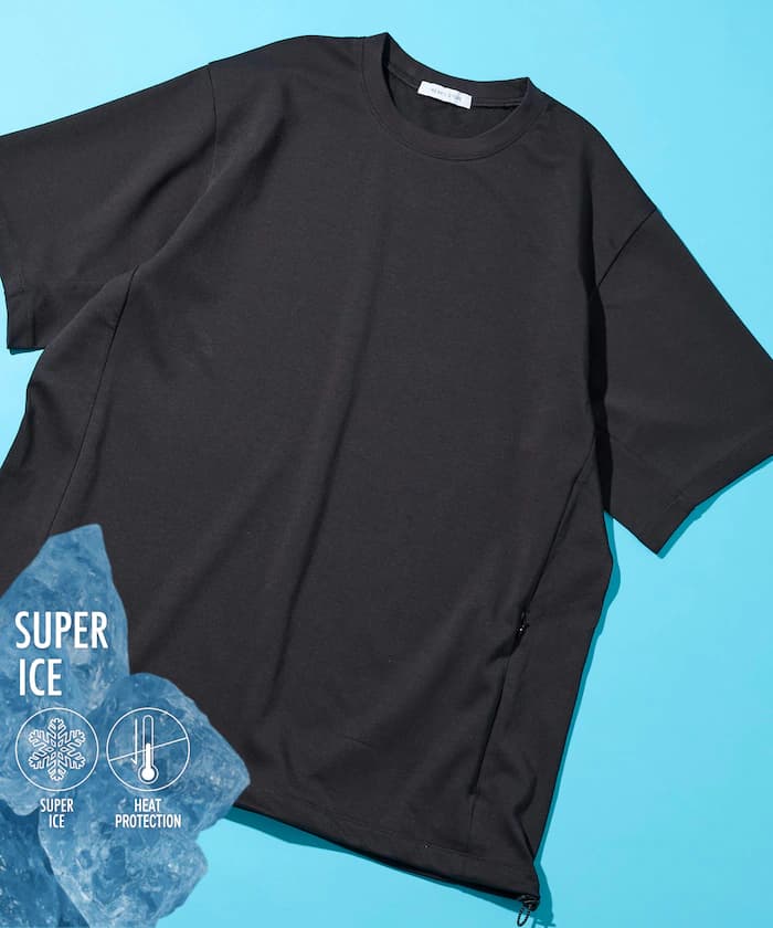 SUPER ICE 圓領束繩T恤【接觸涼感】吸濕排汗 抗UV