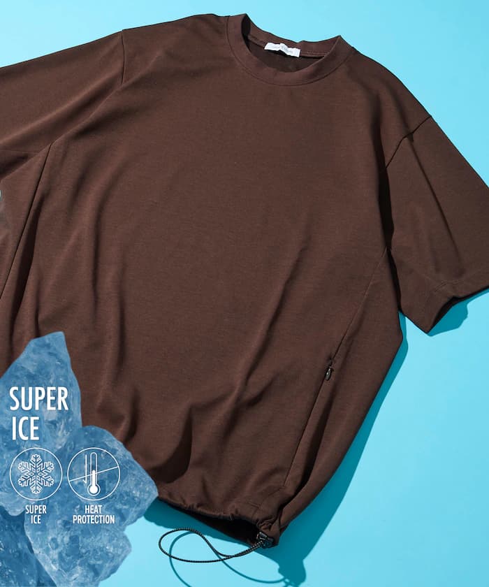 SUPER ICE 圓領束繩T恤【接觸涼感】吸濕排汗 抗UV