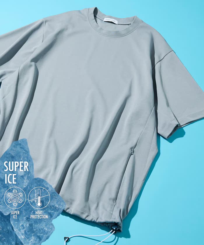 SUPER ICE 圓領束繩T恤【接觸涼感】吸濕排汗 抗UV