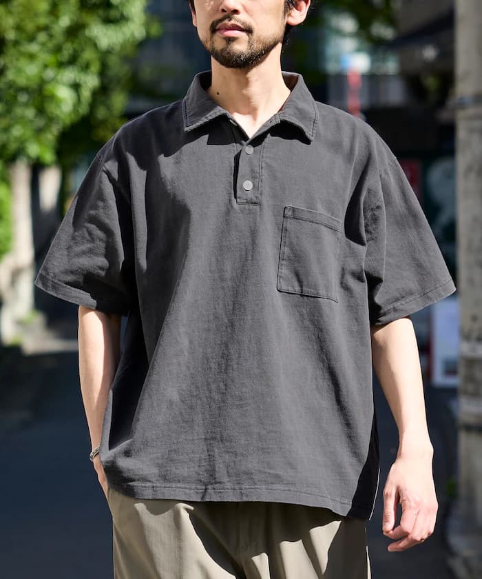 厚磅感 植染 短袖 Polo衫