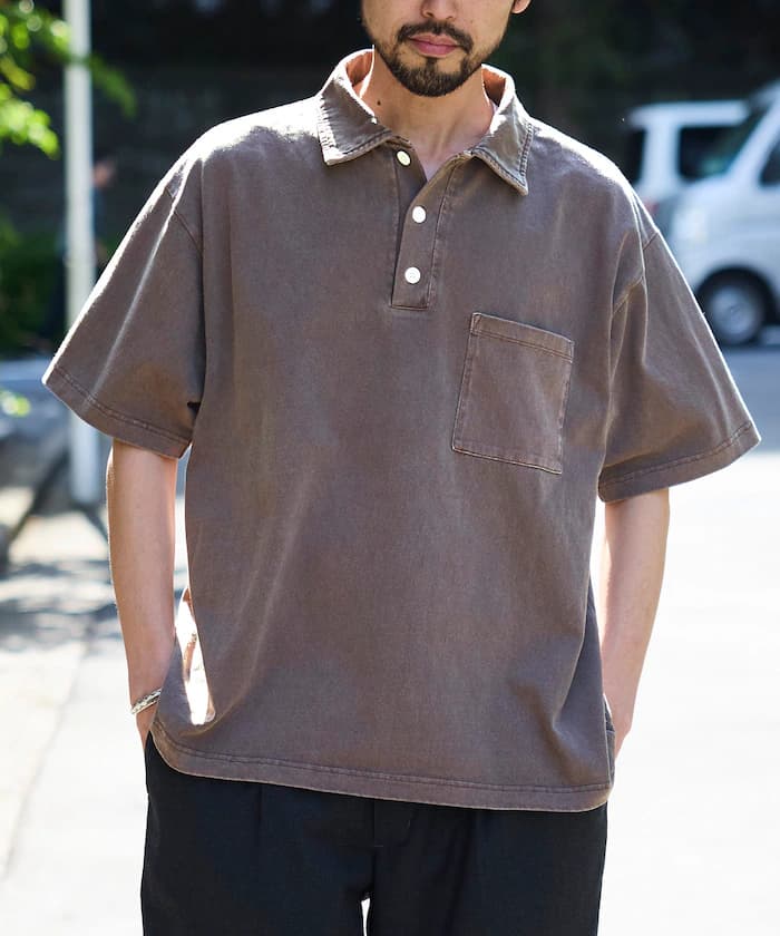 厚磅感 植染 短袖 Polo衫