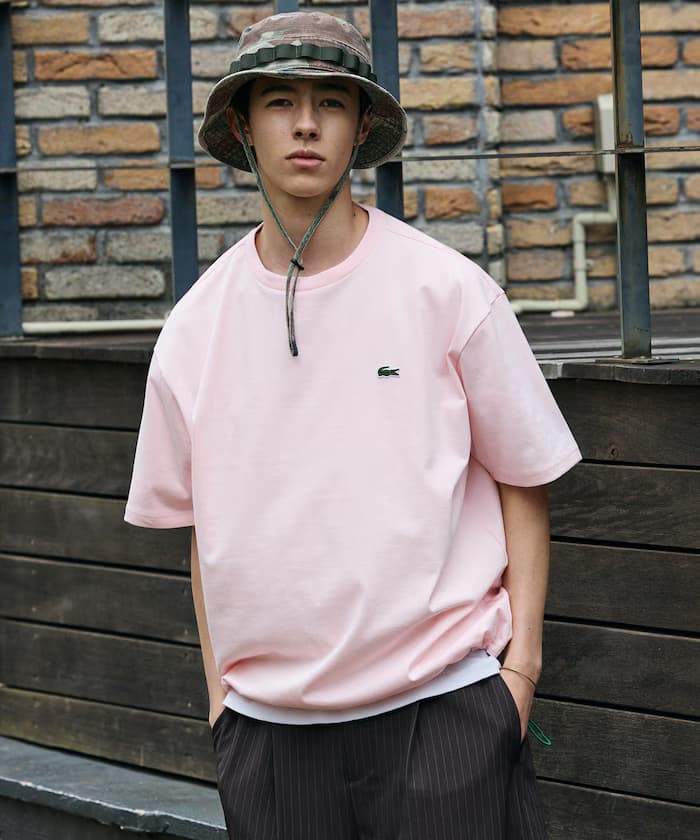 別注單點LOGO束繩付圓領短袖T恤 吸水性 接觸冷感 寬鬆剪裁