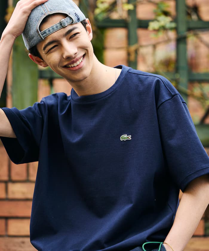 別注單點LOGO束繩付圓領短袖T恤 吸水性 接觸冷感 寬鬆剪裁