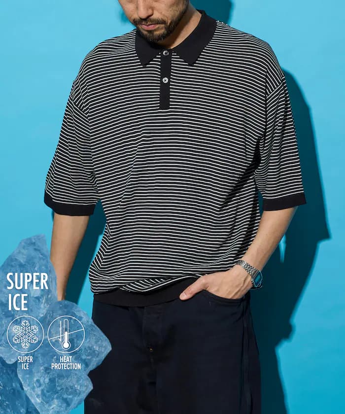 【新色上市】SUPER ICE 涼感 短袖高領針織衫