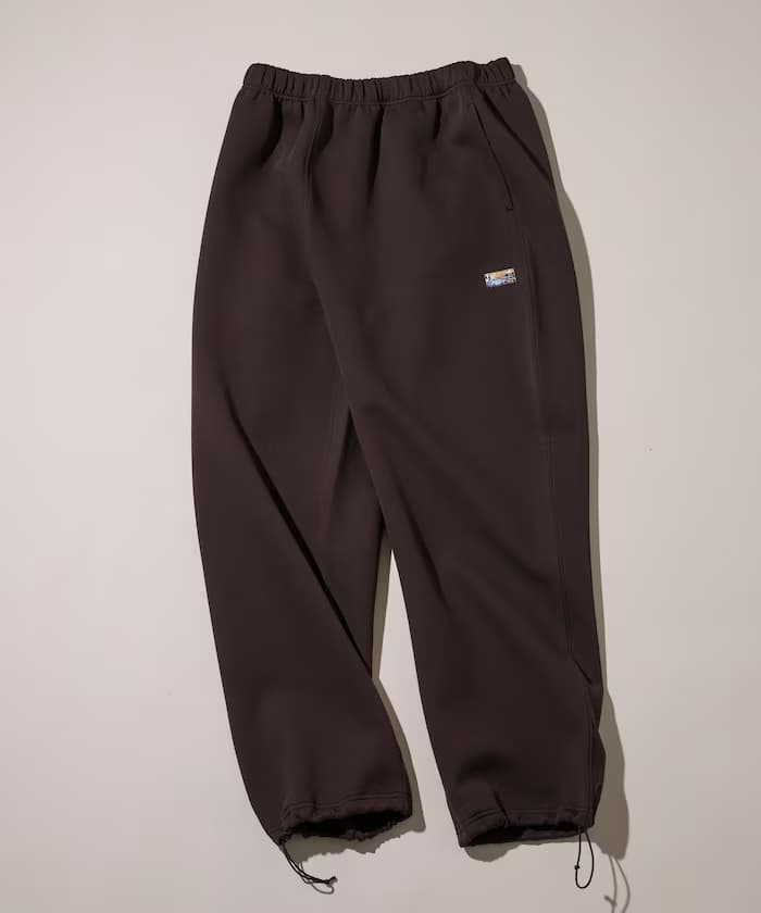 寬版空氣墊丹波布單點LOGO束繩衛衣褲子