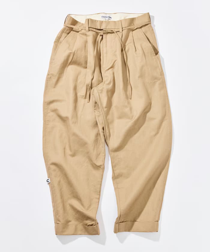 Cotton Linen 2 Tuck Chino Pant