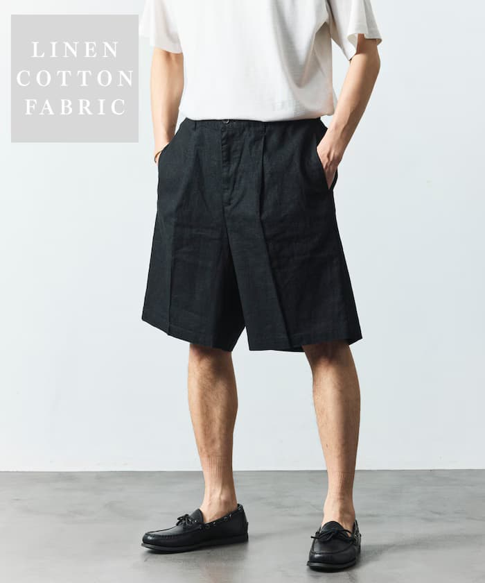 LINEN COTTON EASY SHORT PANTS