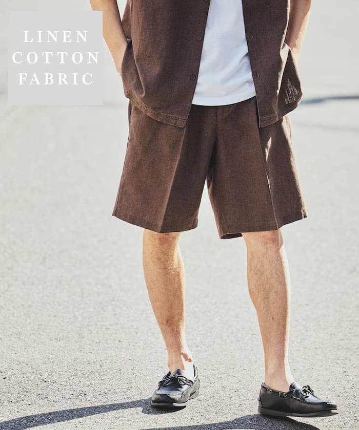 LINEN COTTON EASY SHORT PANTS