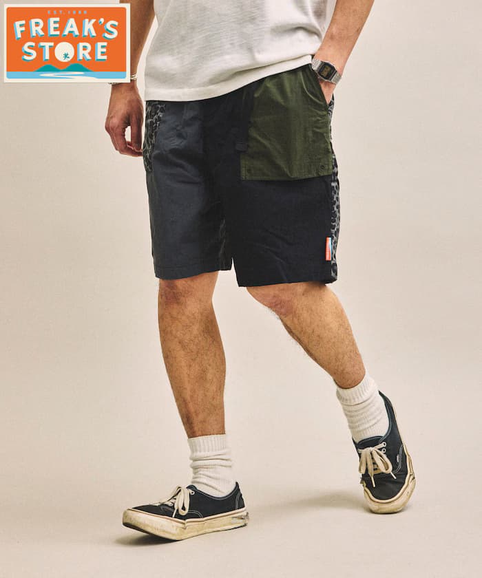 寬版版型再生尼龍織帶短褲