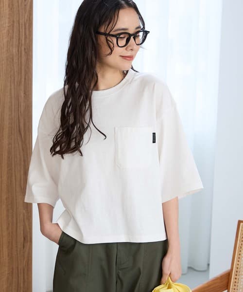THE CRAFT CREW PRODUCTS 抗UV 防汗漬 寬鬆短版口袋T恤