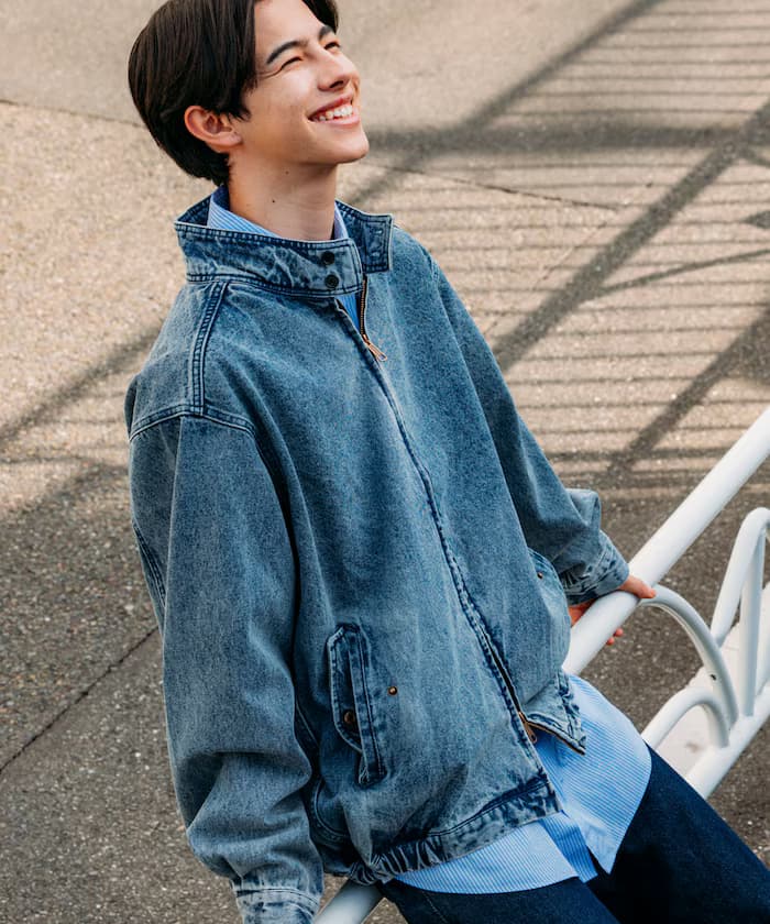 寬鬆版 HARRINGTON 丹寧外套