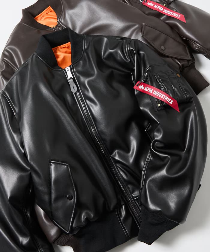 別注 LEATHERETTE MA-1