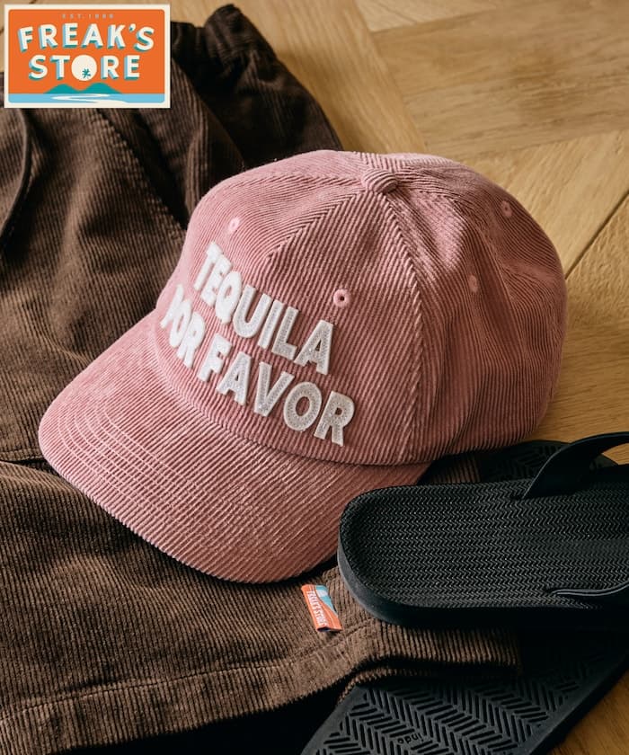 FREAK'S STORE for BEACH & FES 夏日燈芯絨 毛氈LOGO 棒球帽