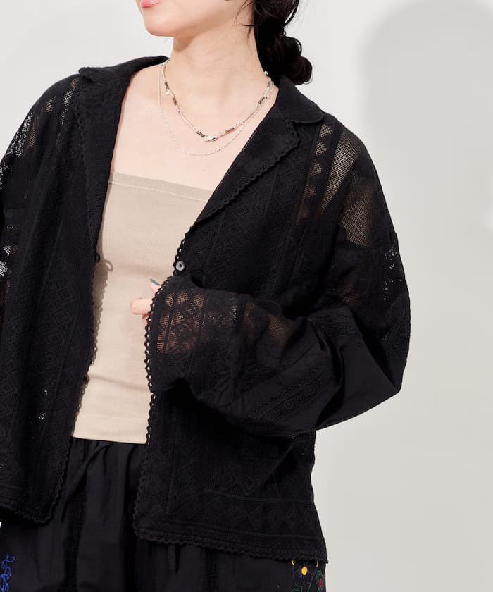 復古風印度蕾絲襯衫