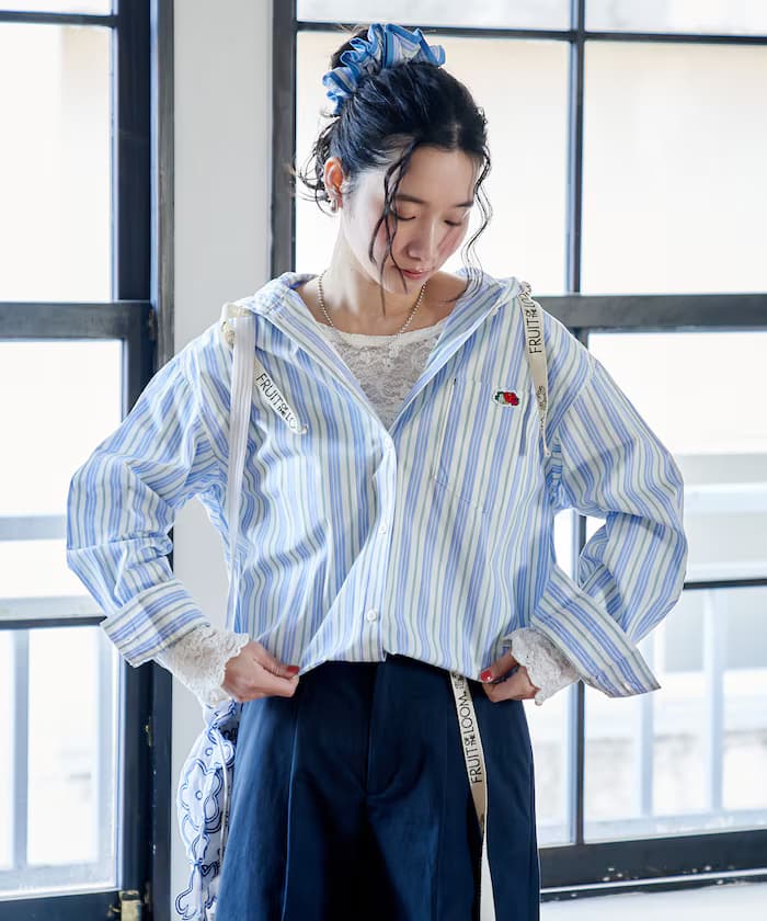 別注 多色連帽短版襯衫