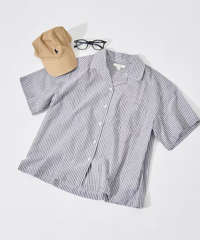 印度棉布開襟半袖襯衫