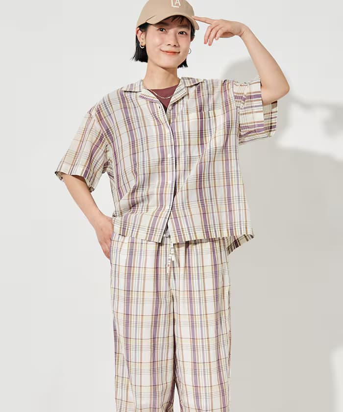 印度棉布開襟半袖襯衫