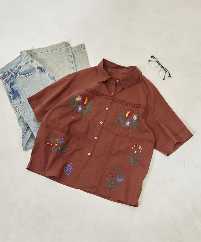 印度拼布刺繡襯衫