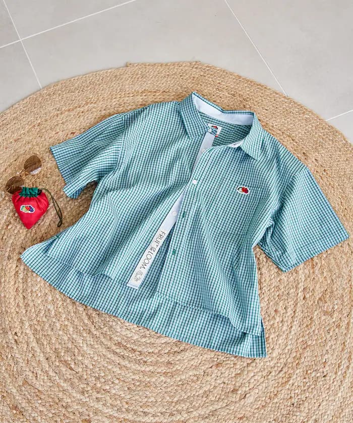 FRUIT OF THE LOOM × FREAK'S STORE 別注 彩色條紋半袖短版襯衫