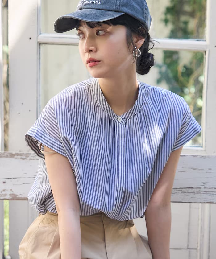 印度棉布法式短袖罩衫