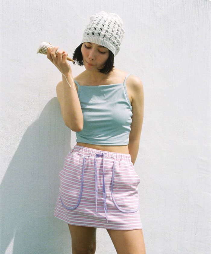 【5月25日12:00販售開始】【Beach & Festival】Aya kawasaki × FREAK'S STORE 聯名限定 附胸墊細肩帶背心【水陸兩用】