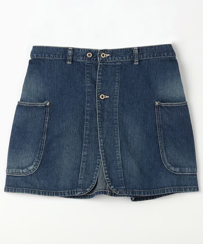 DENIM OVERLAP SKIRT