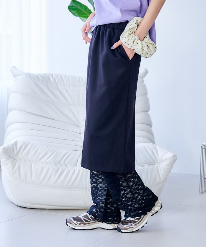 花卉蕾絲貼腿褲裙組合