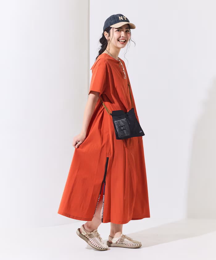 別注 UVカット 後背開口連身裙