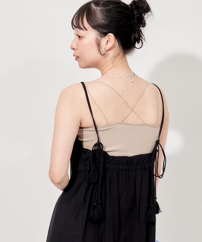 インド バックオープン バルーンキャミワンピース → 印度背開泡泡吊帶連身裙