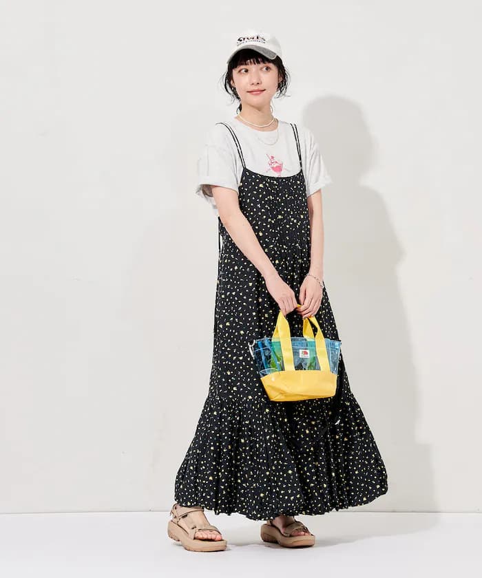 インド バックオープン バルーンキャミワンピース → 印度背開泡泡吊帶連身裙