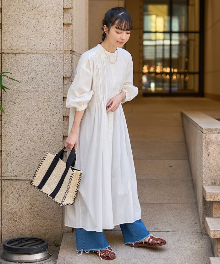 インド ピン打褶連身裙