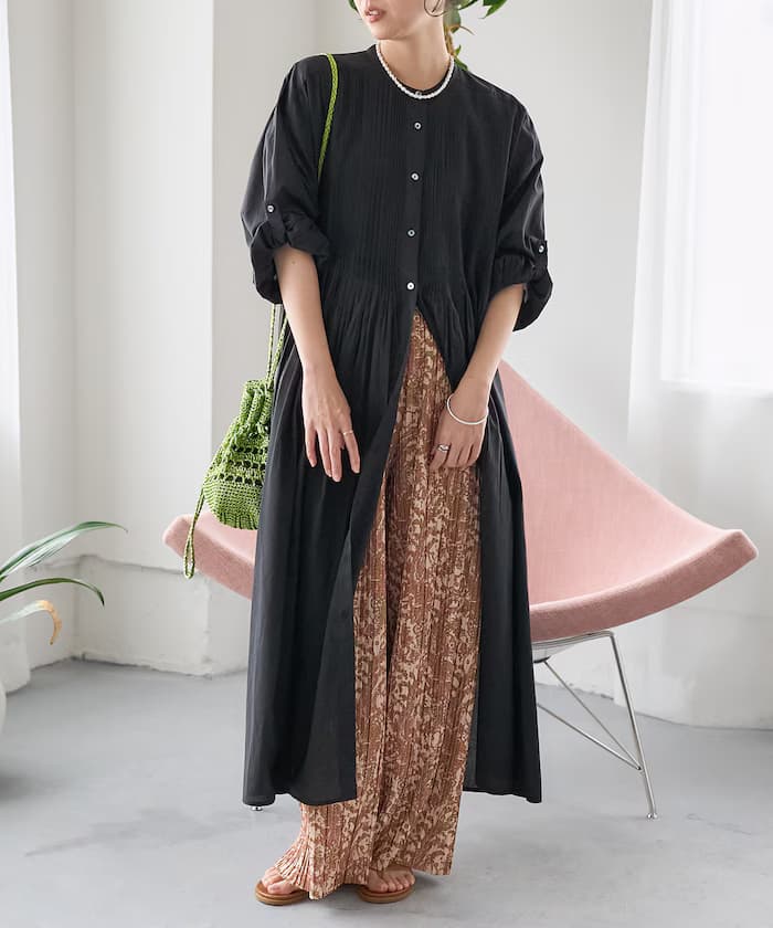 インド ピン打褶連身裙